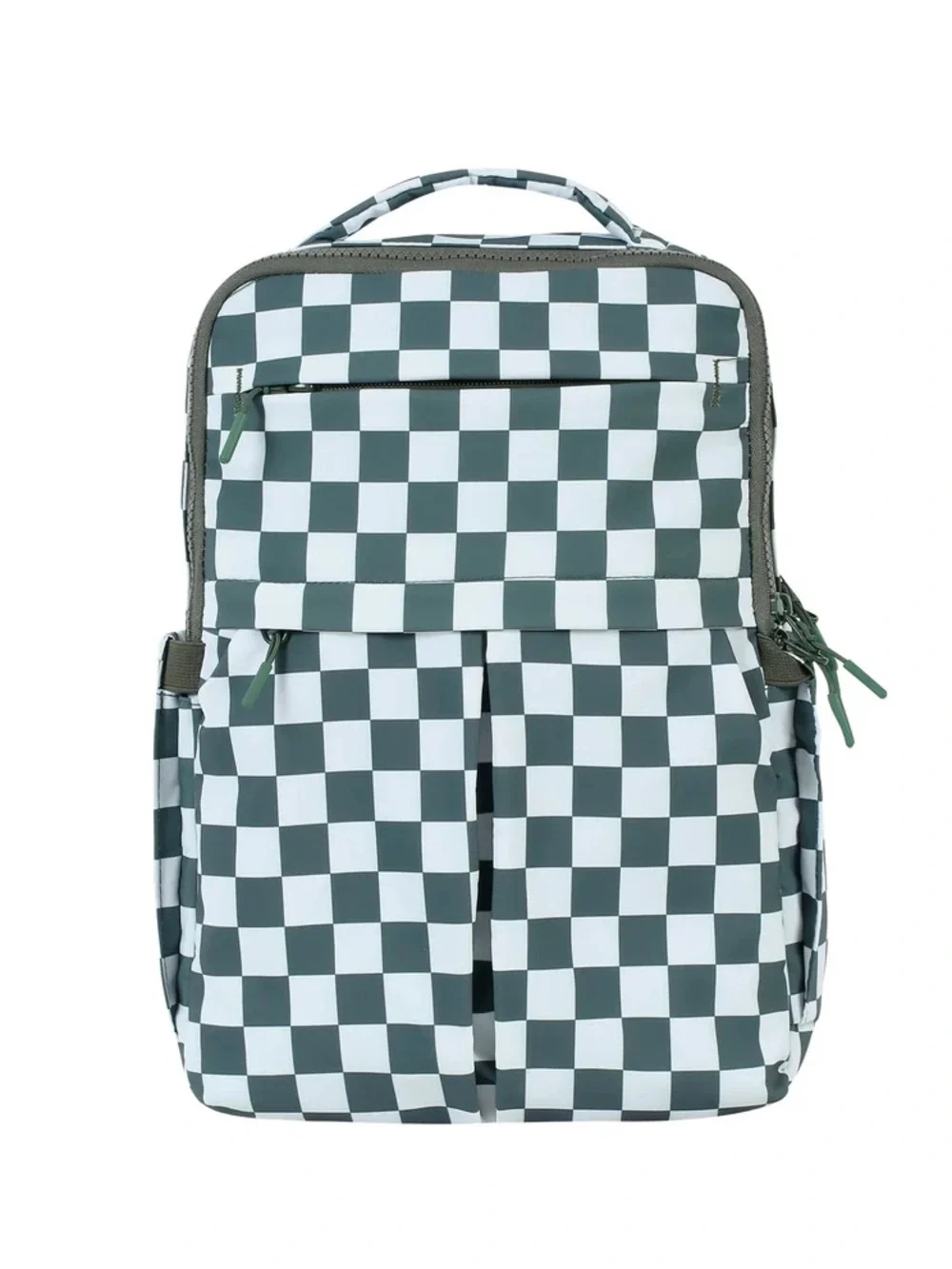 Checkered Green & White mini Backpack